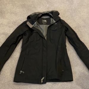 North Face Black rain coat